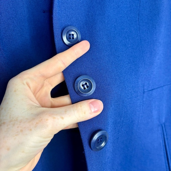 Tailor B. Moss Blazer Dark Blue Women’s Size 4 Made in USA VINTAGE Rayon Wool - Picture 5 of 8
